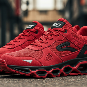 Men’s Bold Red Streetwear Sneakers – Ultimate Comfort & Style